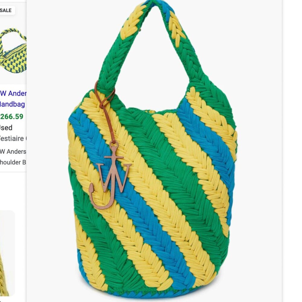 JW Anderson Shopper Organic-Cotton Knit Tote bag